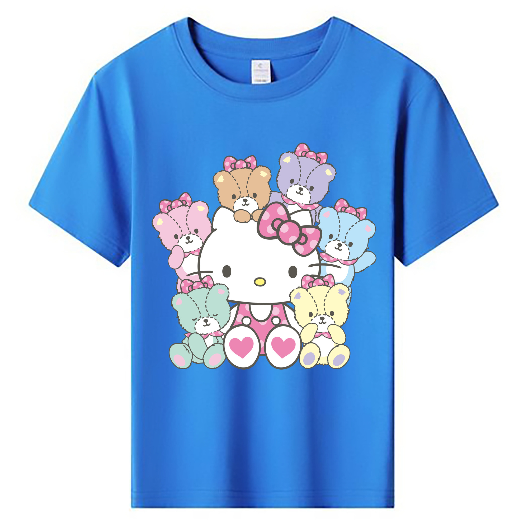 （画像用） Hello Kitty ハローキティ 綿100％キッズTシャツ（フロントプリント）